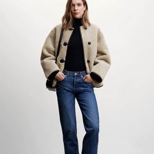 NWT mango shearling jacket